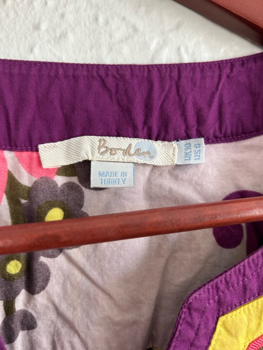 Boden Floral Shift Dress 100% Cotton - Picture 2 of 3